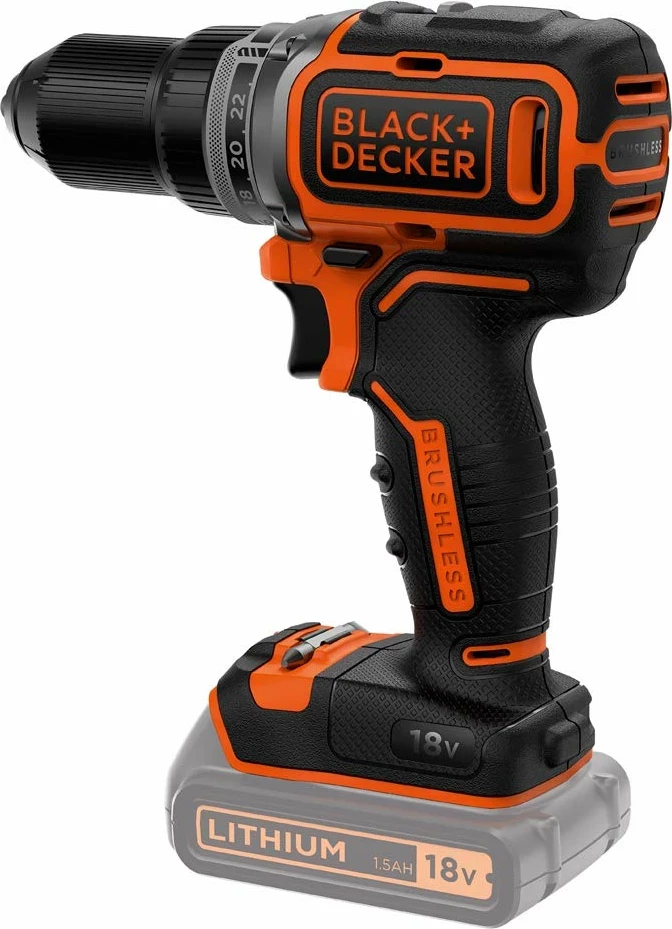 Burgji/vidhosës me bateri Black&Decker BL186N 18 V Brushless, pa bateri, zi/portokalli