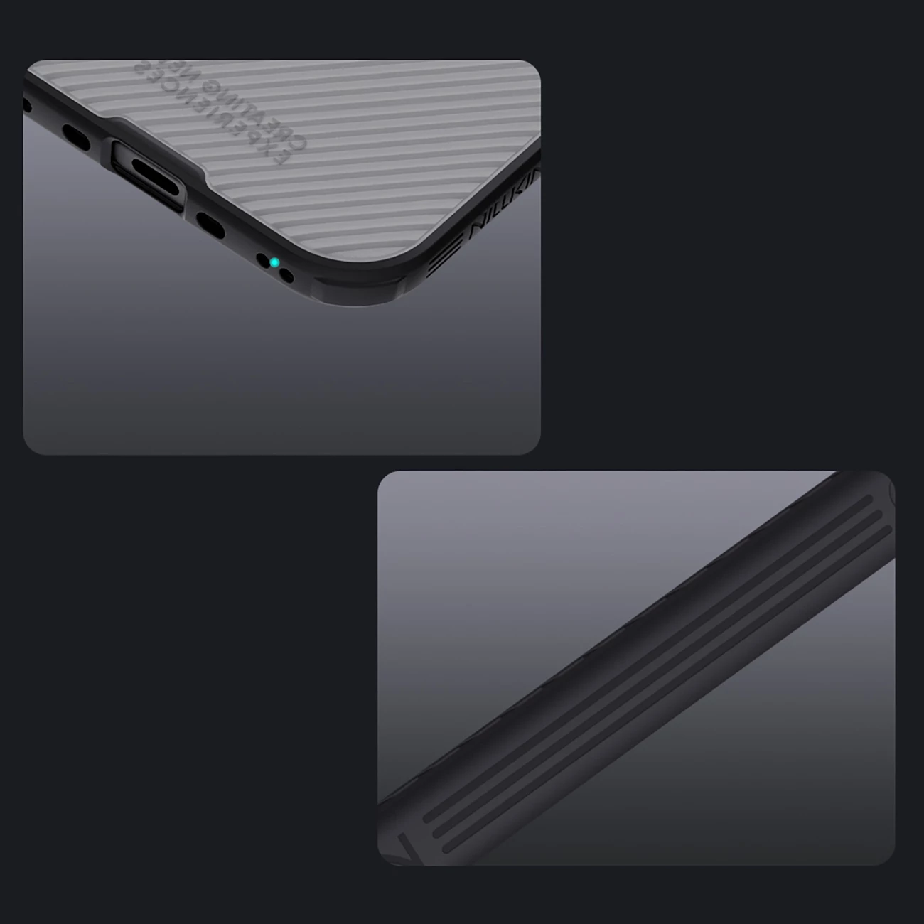 Mbështjellës Nillkin CamShield Pro për iPhone 17 Air, MagSafe, PC+TPU, gjysmë-transparent mat, e zezë transparente