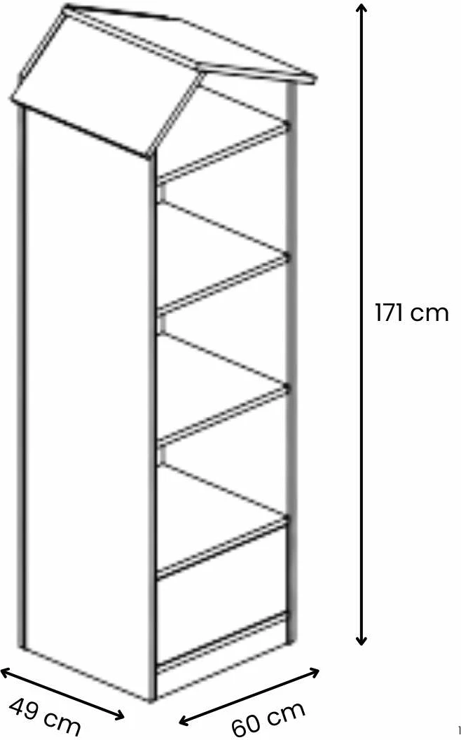 Raft librash rozë Skye Decor, Ayder New