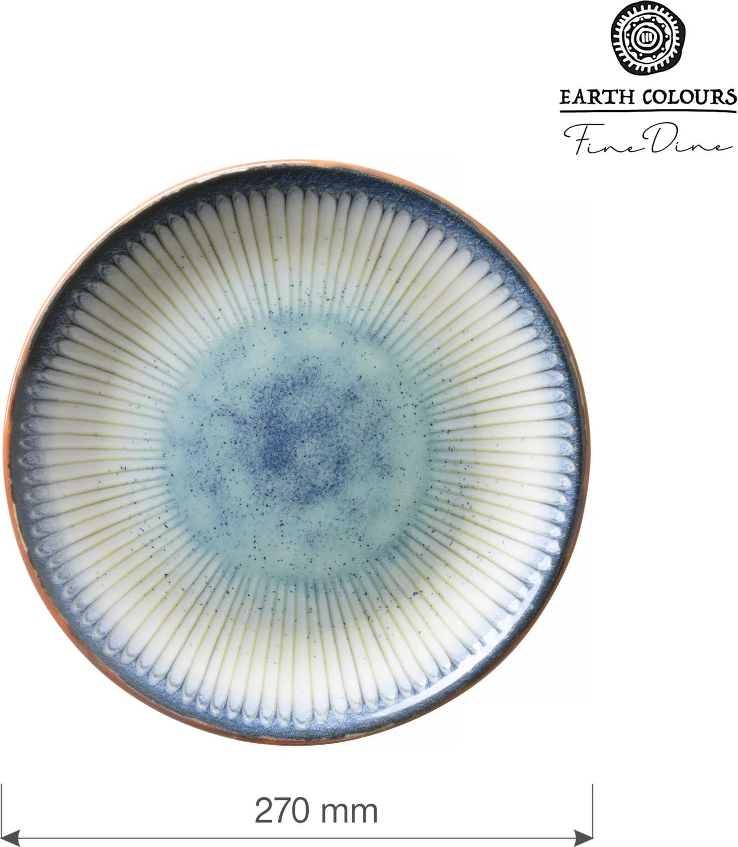 Pjatë e sheshtë Fine Dine Galaxy 270 mm, blu, set 6 copë