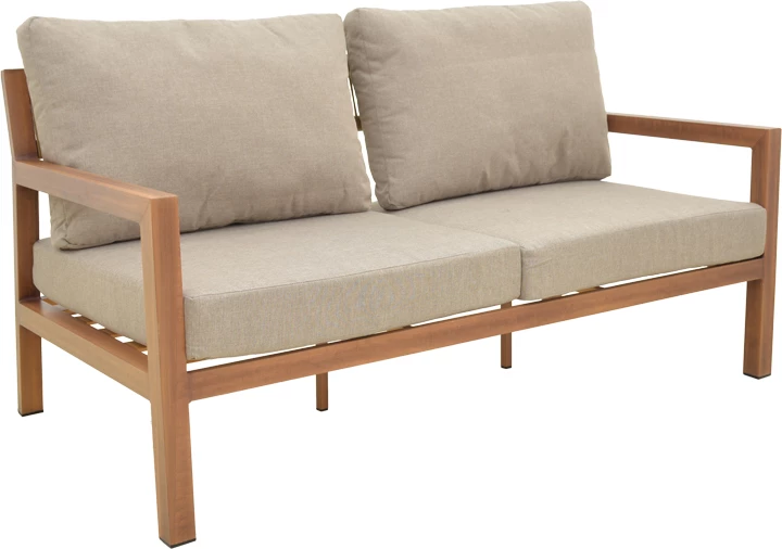 Set lounge për kopsht Andasio, 4 pjesë, alumin dhe litar natyral, jastëk gri