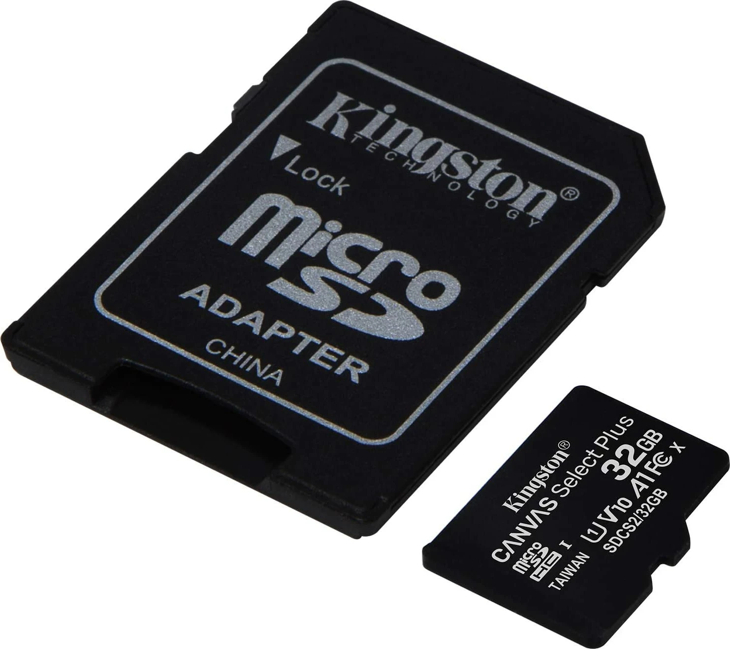 Kartelë microSD Kingston 32GB Classe 10 SDCS2/32GB me Adattatore SD