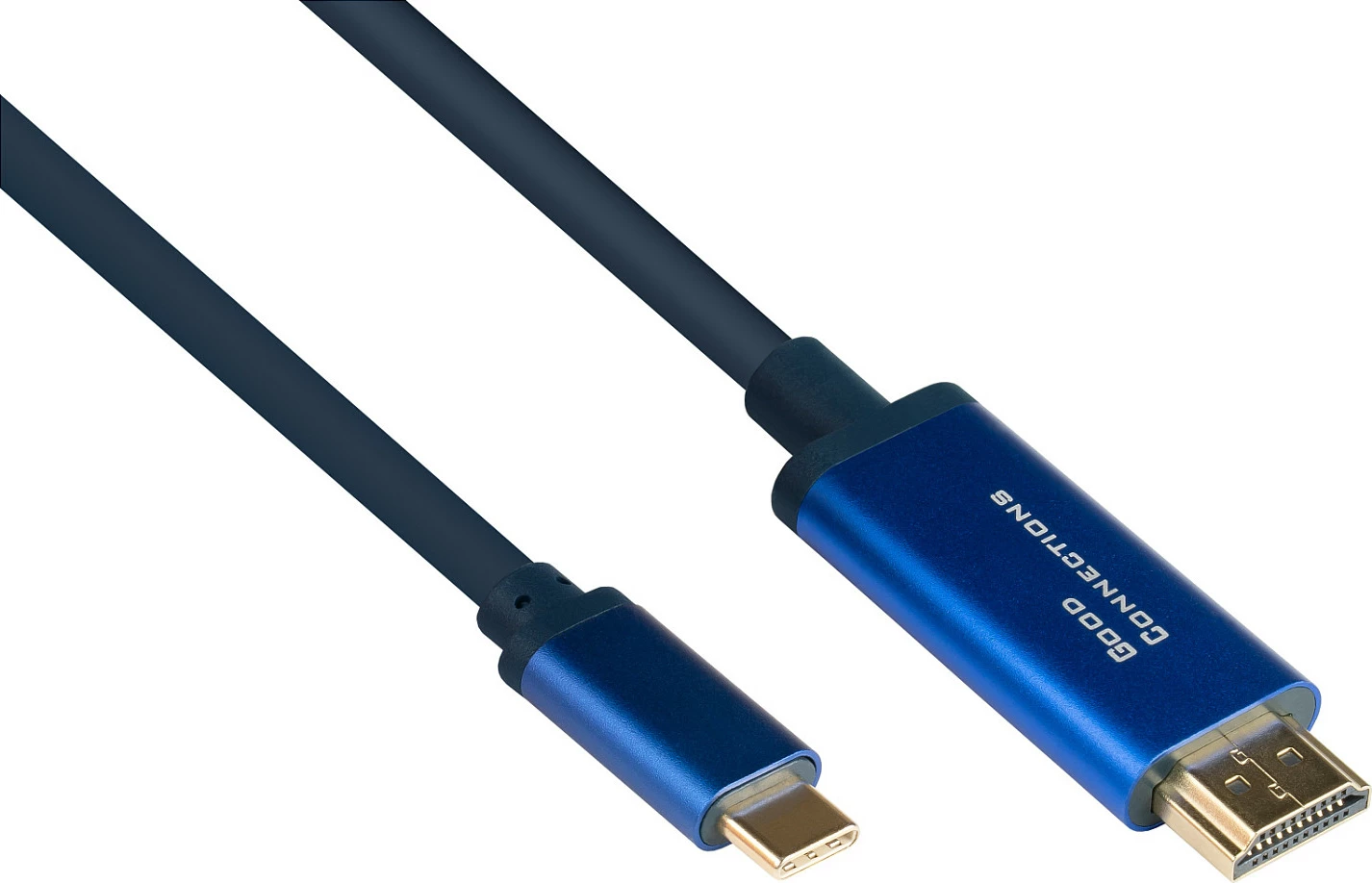 Kabllo adapter USB-C në HDMI GoodConnections Alcasa 4520-CSF010B, 1 m, 4K 60 Hz, e kaltër