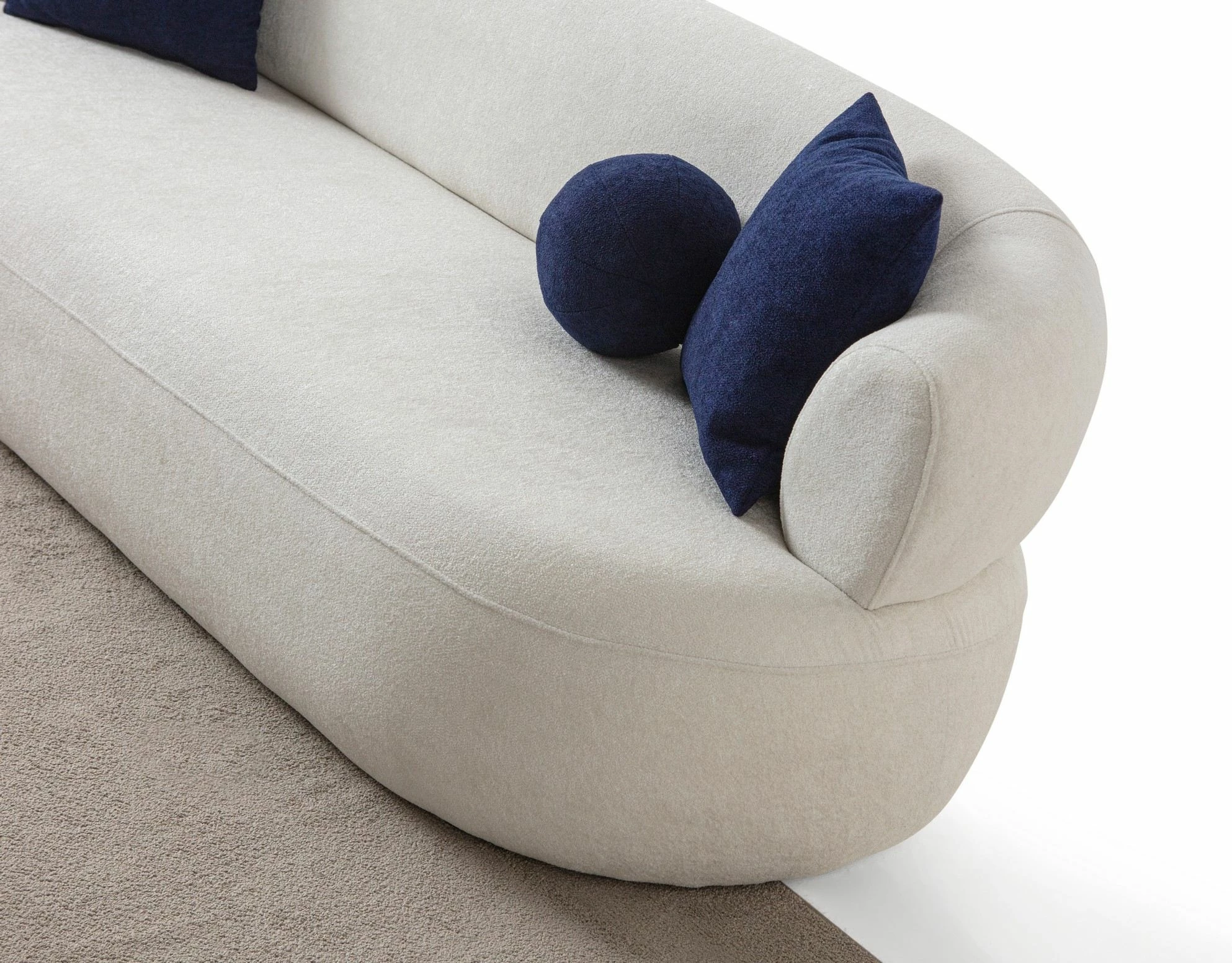 Divan treshe Atelier del Sofa, Roma, ngjyrë e bardhë
