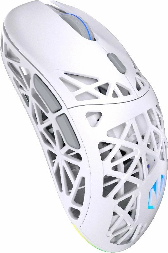 Maus gaming Endorfy LIV Plus Wireless EY6A017, PAW3395, 26000 DPI, RGB, tri-mode, dock karikimi, i bardhë