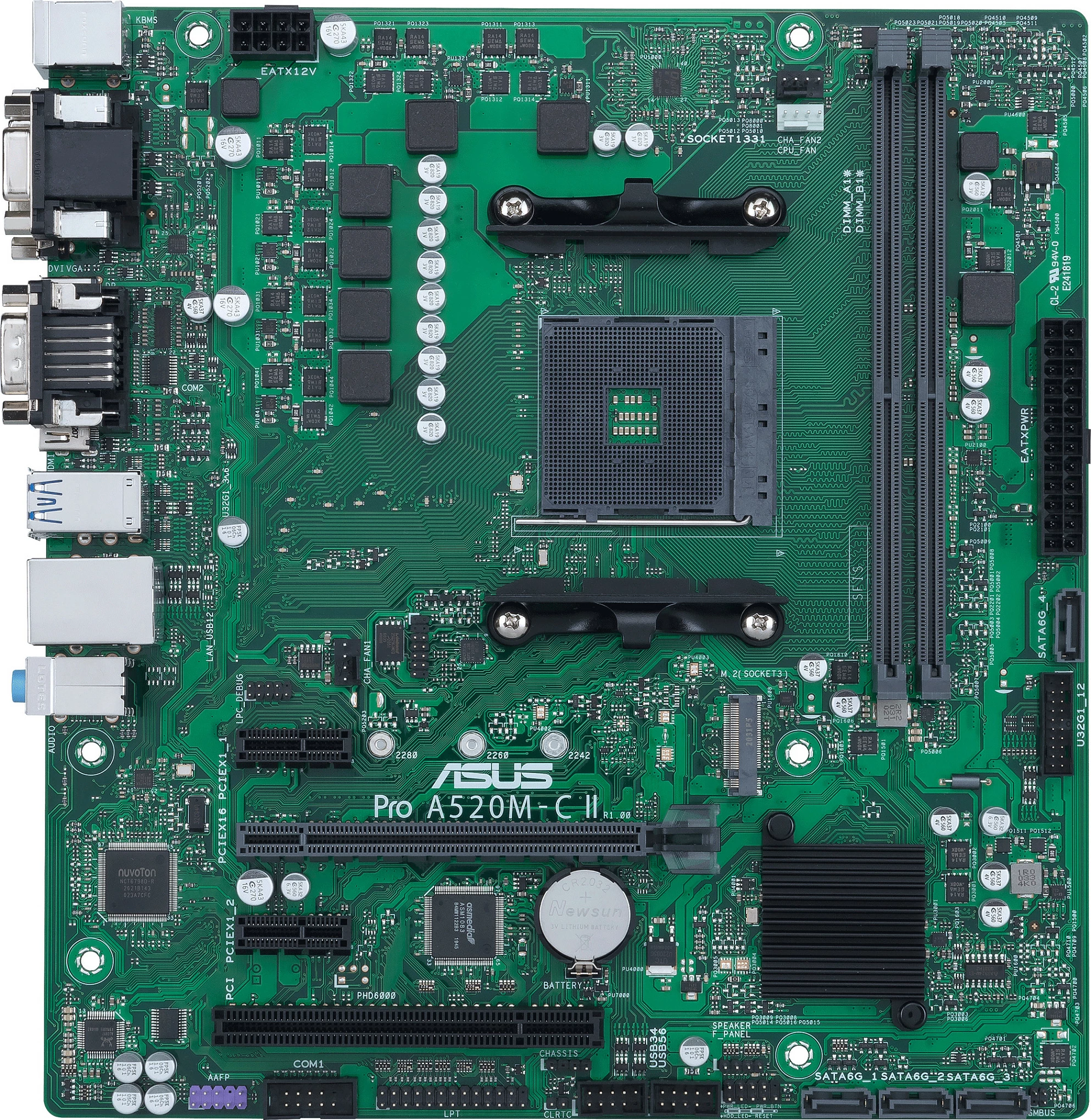 Pllakë amë ASUS PRO A520M-C II/CSM, Socket AM4, micro ATX, DDR4, 64GB