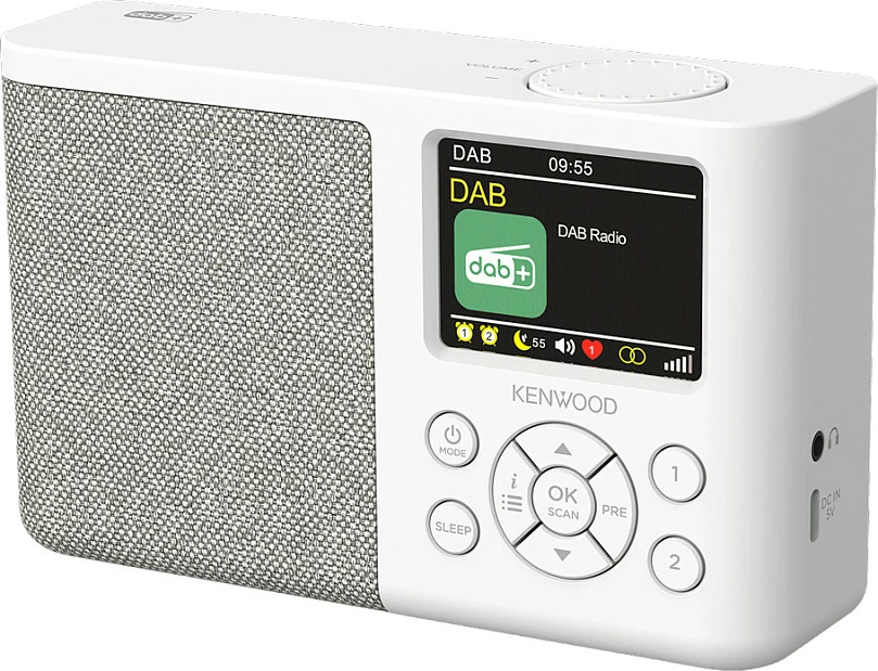 Radio portativ Kenwood CR-M33DAB, DAB+/FM, Bluetooth 5.3, USB-C, i bardhë