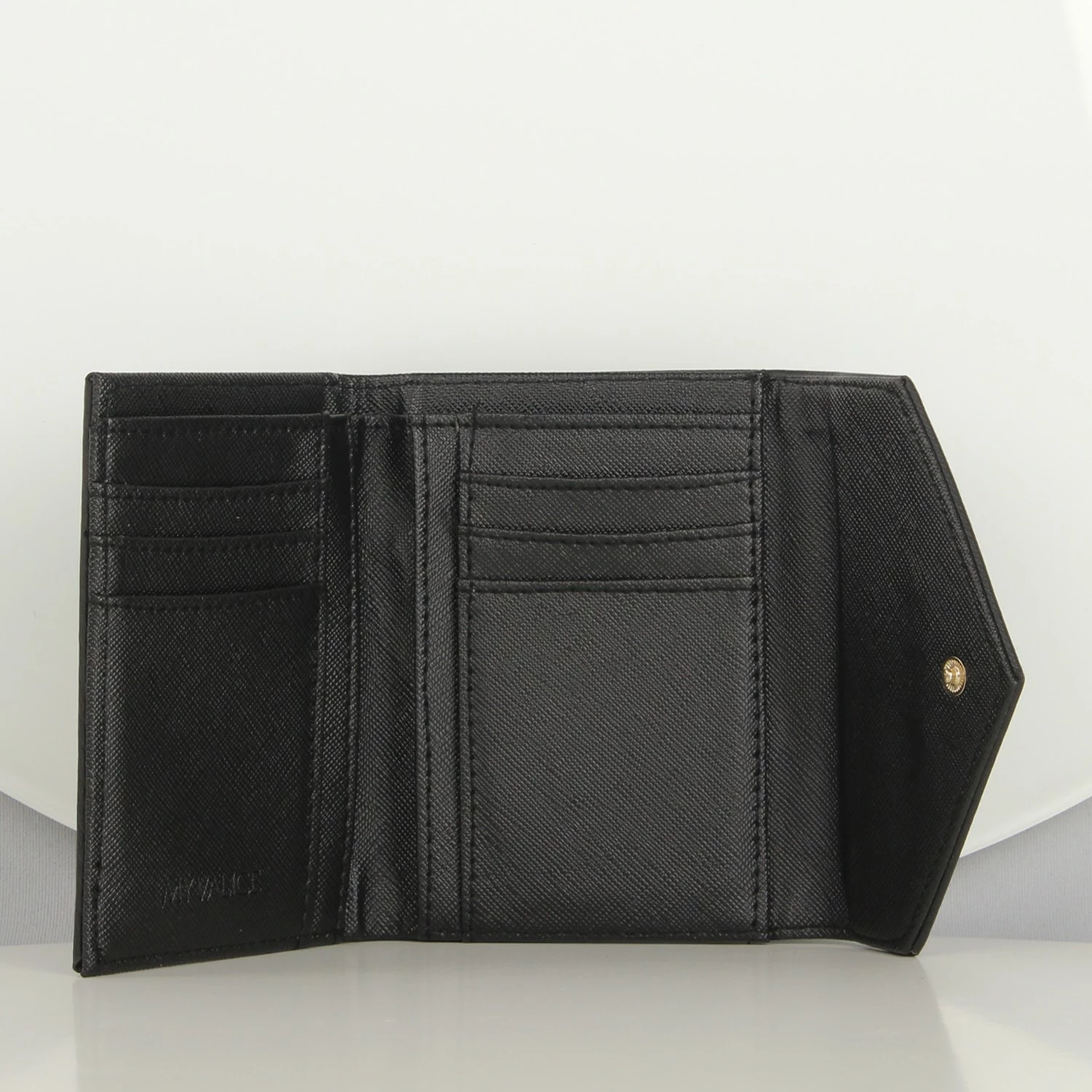 Portofol lëkure, mbajtës kartelash, ngjyrë e zezë, Zoozie Bags, 12.5x9cm