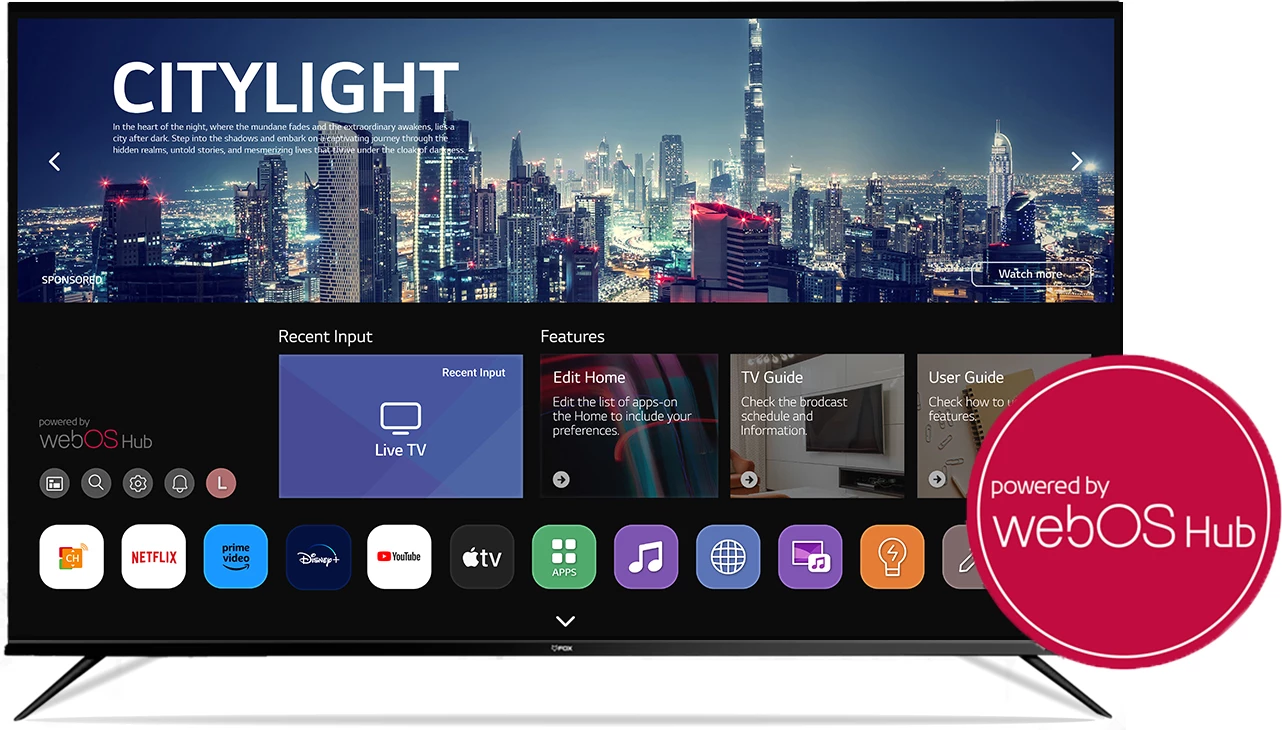 Televizor FOX 75WOS640E 75", 4K SMART TV - Frameless, Magic Control, powered by WEE2.0