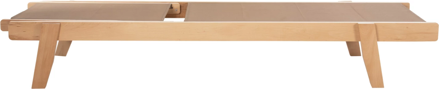 Shezlong profesional për plazh, dru ahu, ngjyrë natyrale & mocha textilene, 200x61-66x31-91H cm, FH10356.05 8