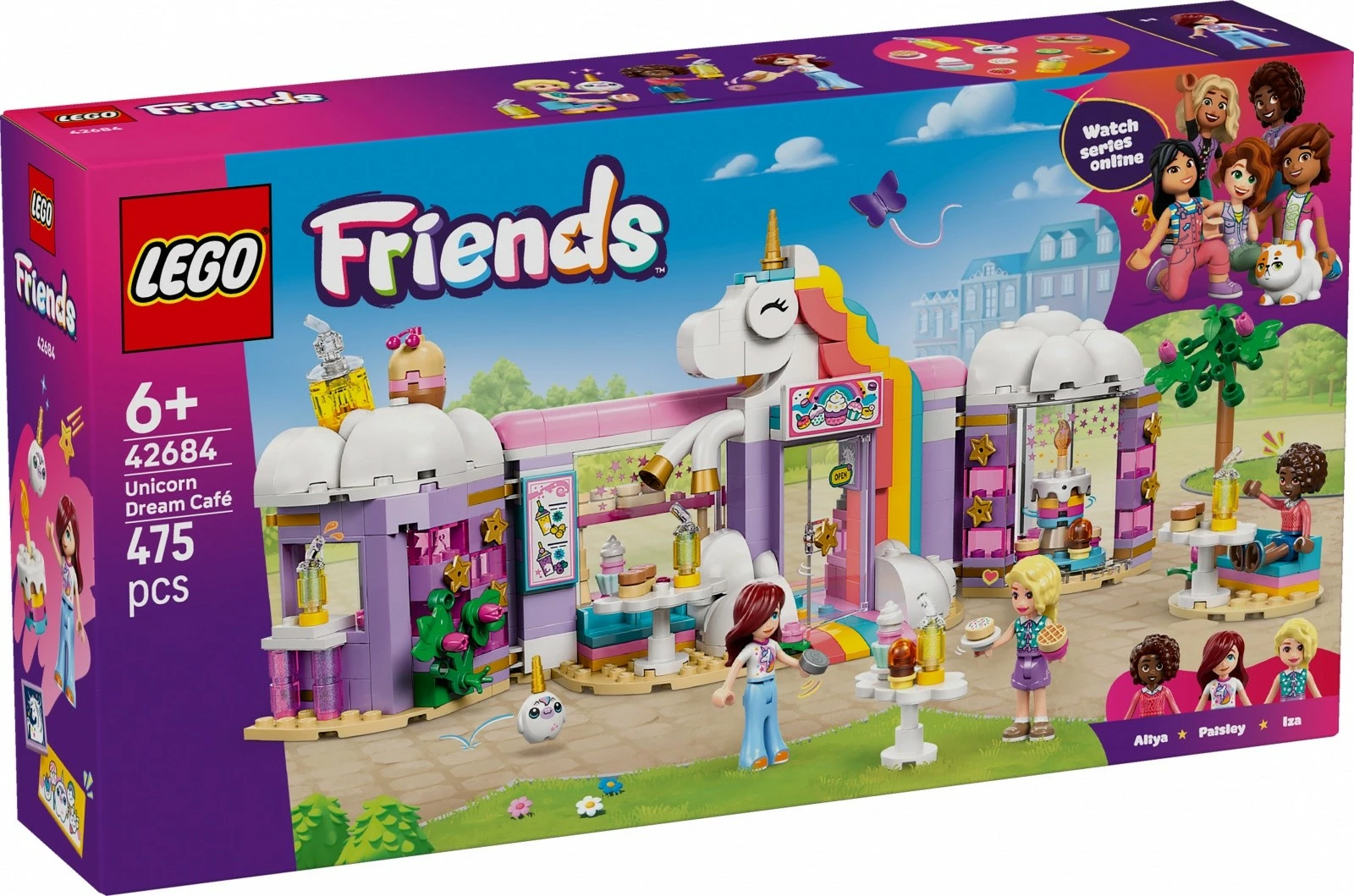Set blloqe ndërtimi, LEGO Friends, 42684 Unicorn Cafe, 475 copë, 6+