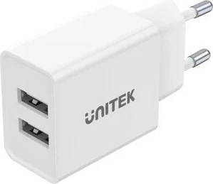 Karikues UNITEK P1113A-EU, 2X USB-A, 12W, Bardhë