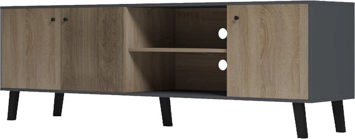 Komodë TV Tuscany, sonoma-antracit, 180x41x51cm
