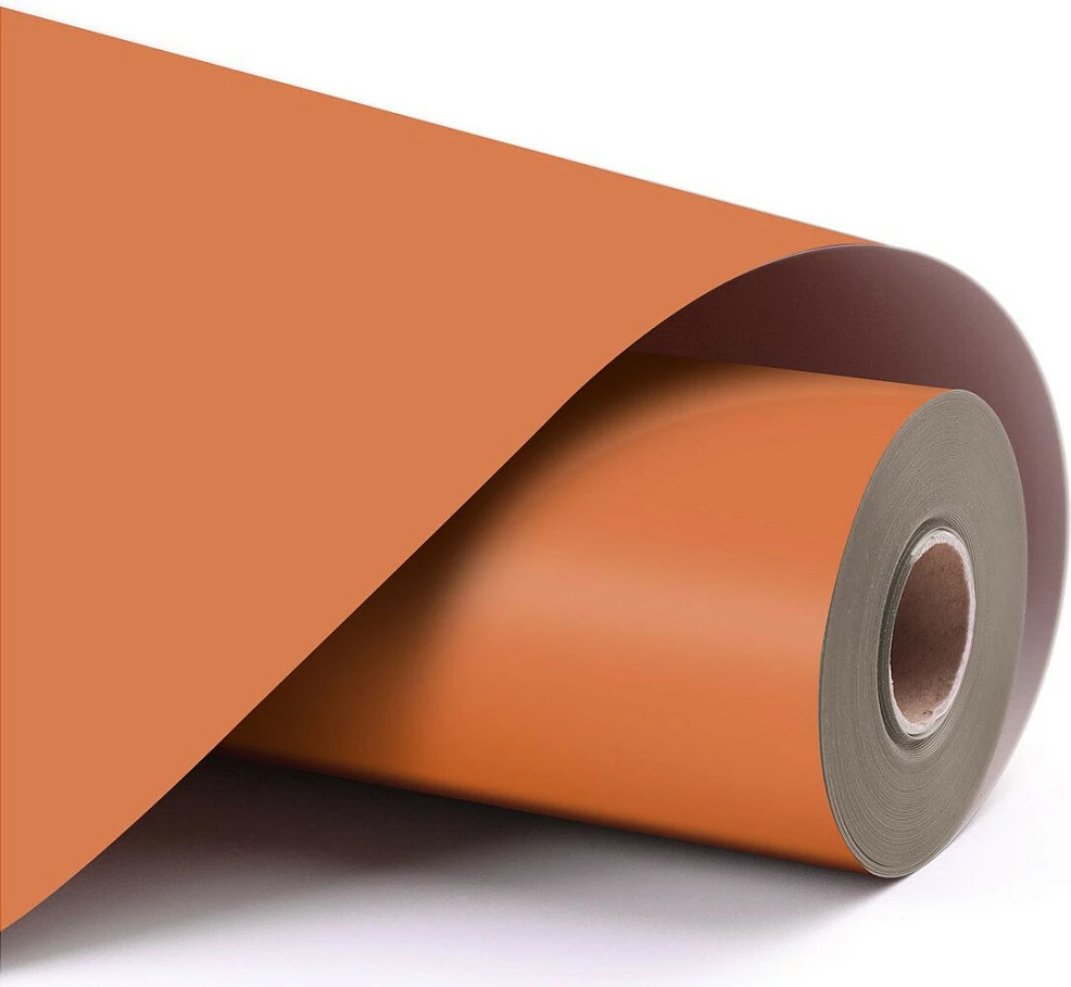 Folje vinyl ngjitëse permanente LOKLiK, matte, 30.5 x 180 cm, portokalli