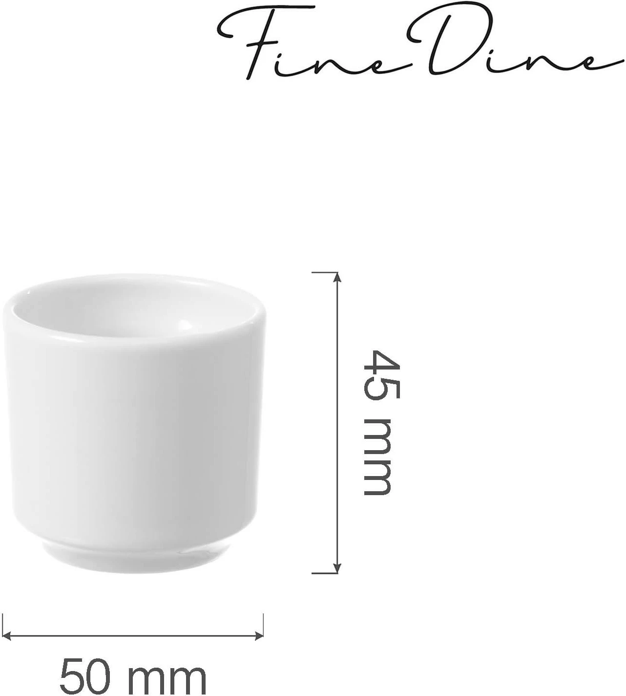 Mbajtëse veze Fine Dine Bianco 50x45mm, e bardhë, set 6 copë