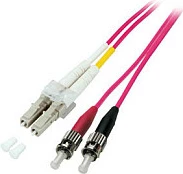 Kabllo patch fibra optike EFB Elektronik, LC-ST, OM4, 15 m, duplex, LSZH, vjollcë