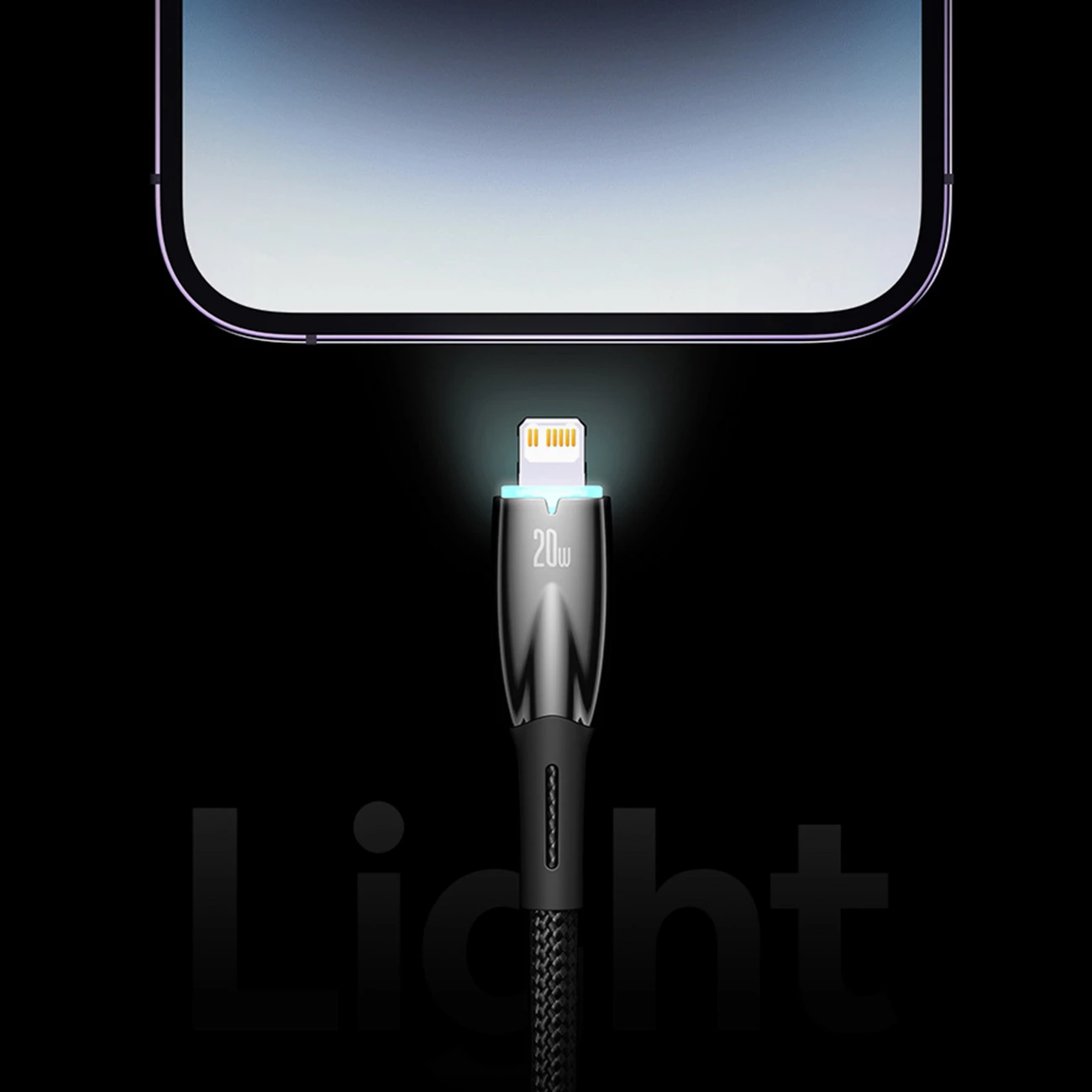 Kabllo Baseus Glimmer Series, USB-A në USB-C, 1m, 100W, e zezë