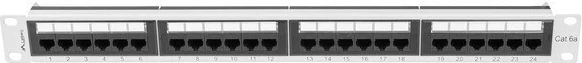 Patch panel LANBERG PPUA-1024-S, 24 port, kat. 6A, gri