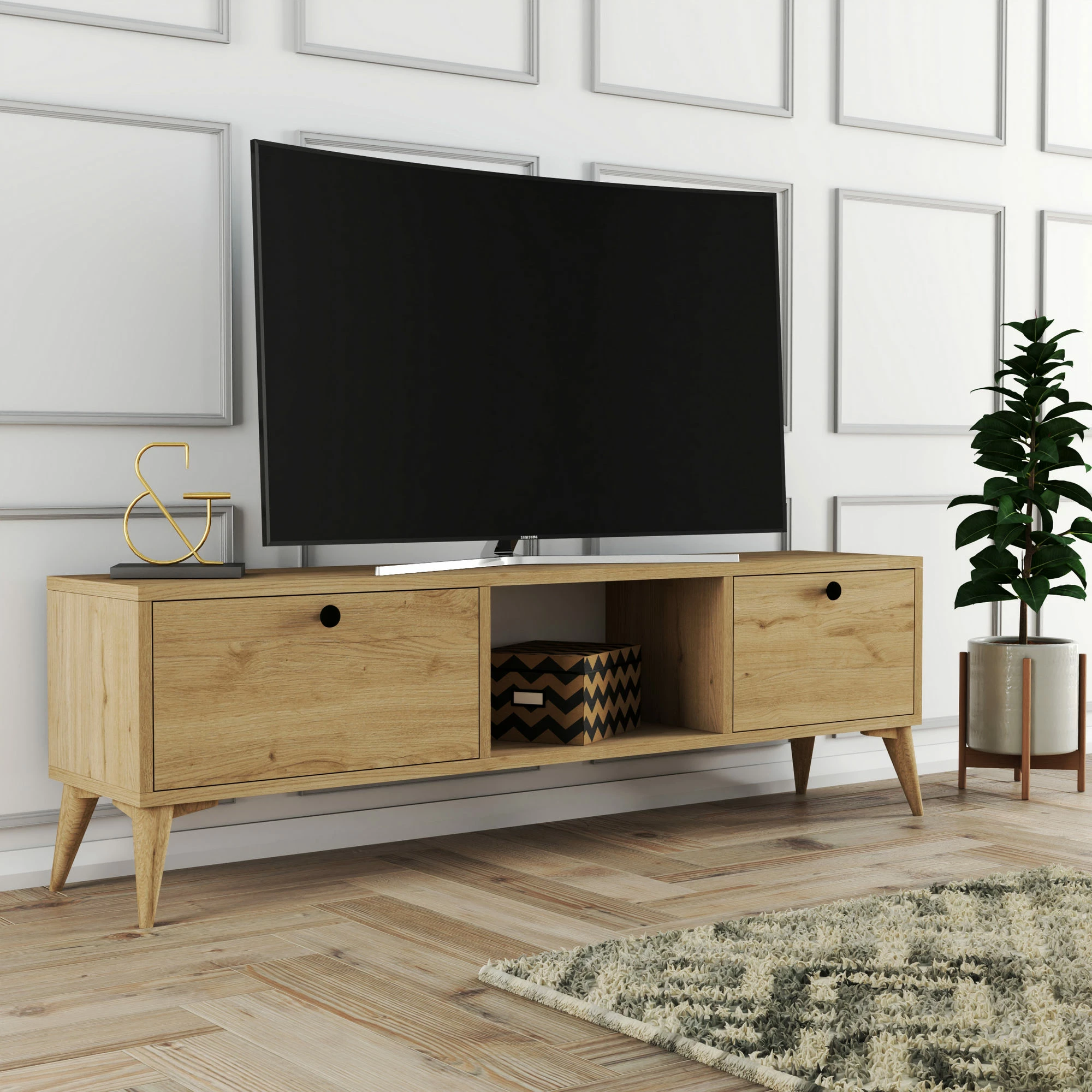 Komodë TV Hanah Home, ngjyrë lisi, Siena 1216