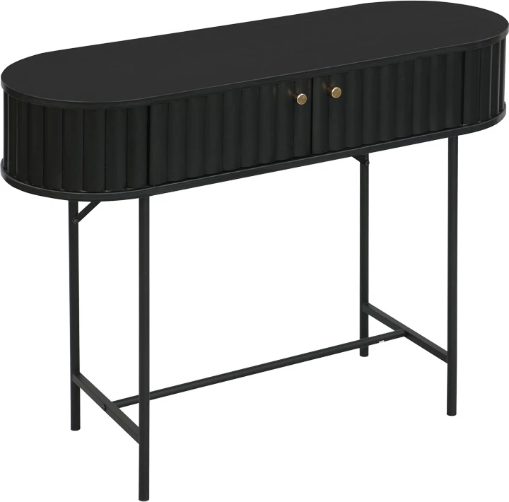 Konsol Zakro, MDF-metal, ngjyrë e zezë, 100x35x75cm