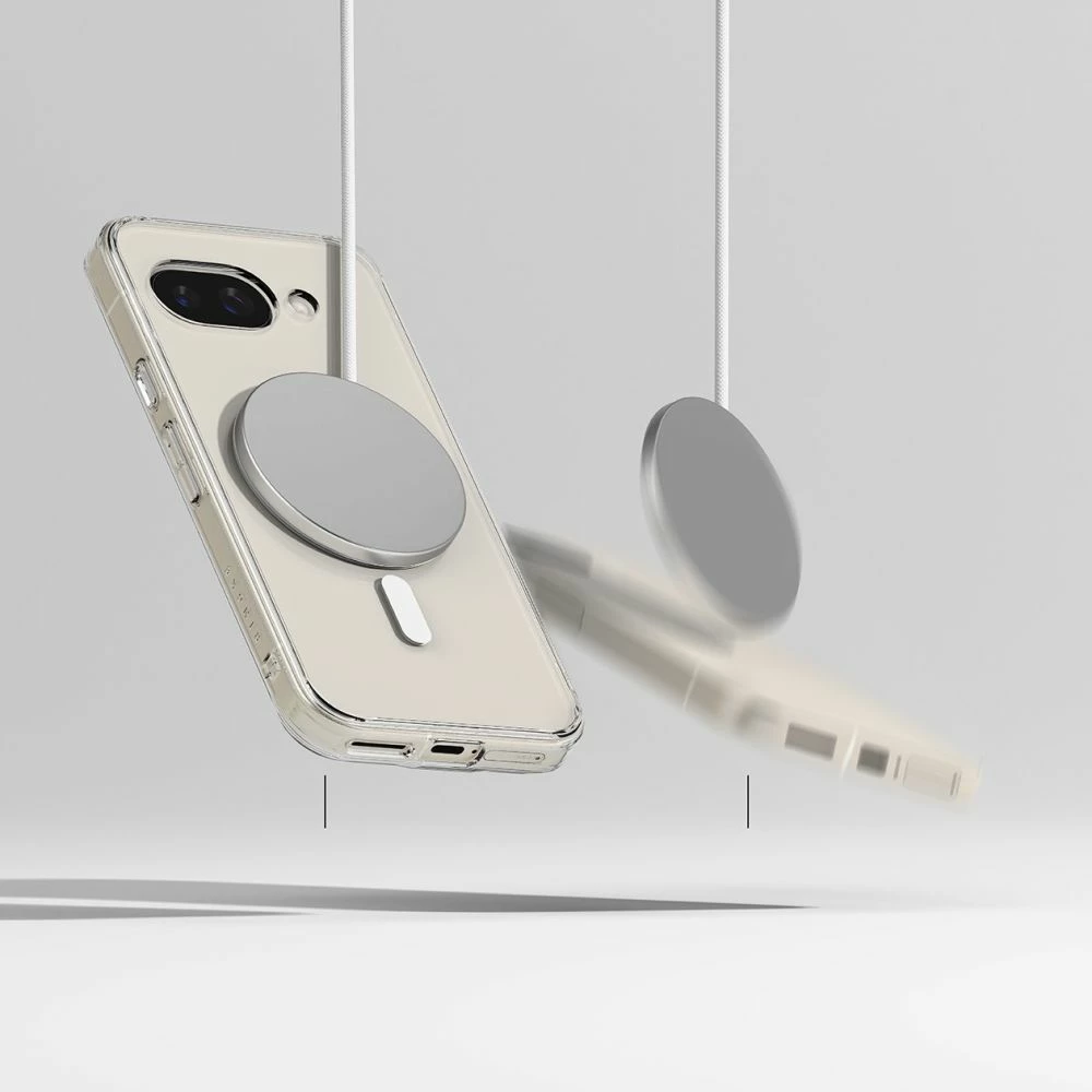 Mbështjellës Ringke Fusion Magnetic MagSafe për Google Pixel 9A, Transparent