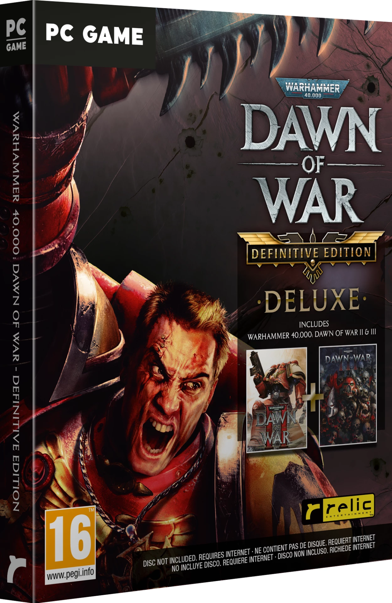 Lojë PC, Relic Entertainment, Warhammer 40,000: Dawn of War Definitive Edition Deluxe (CIAB), trilogji (Steam codes), PEGI 16