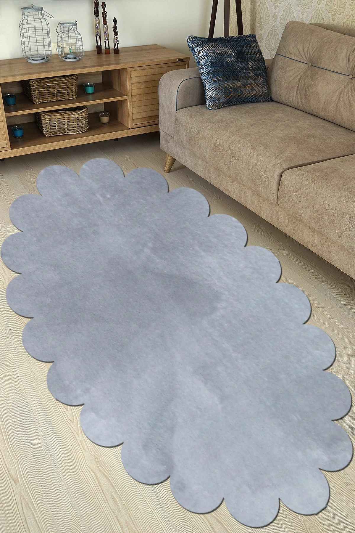 Qilim Conceptum Hypnose, Ellipse Daisy, 120x180cm, ngjyrë gri e çelët