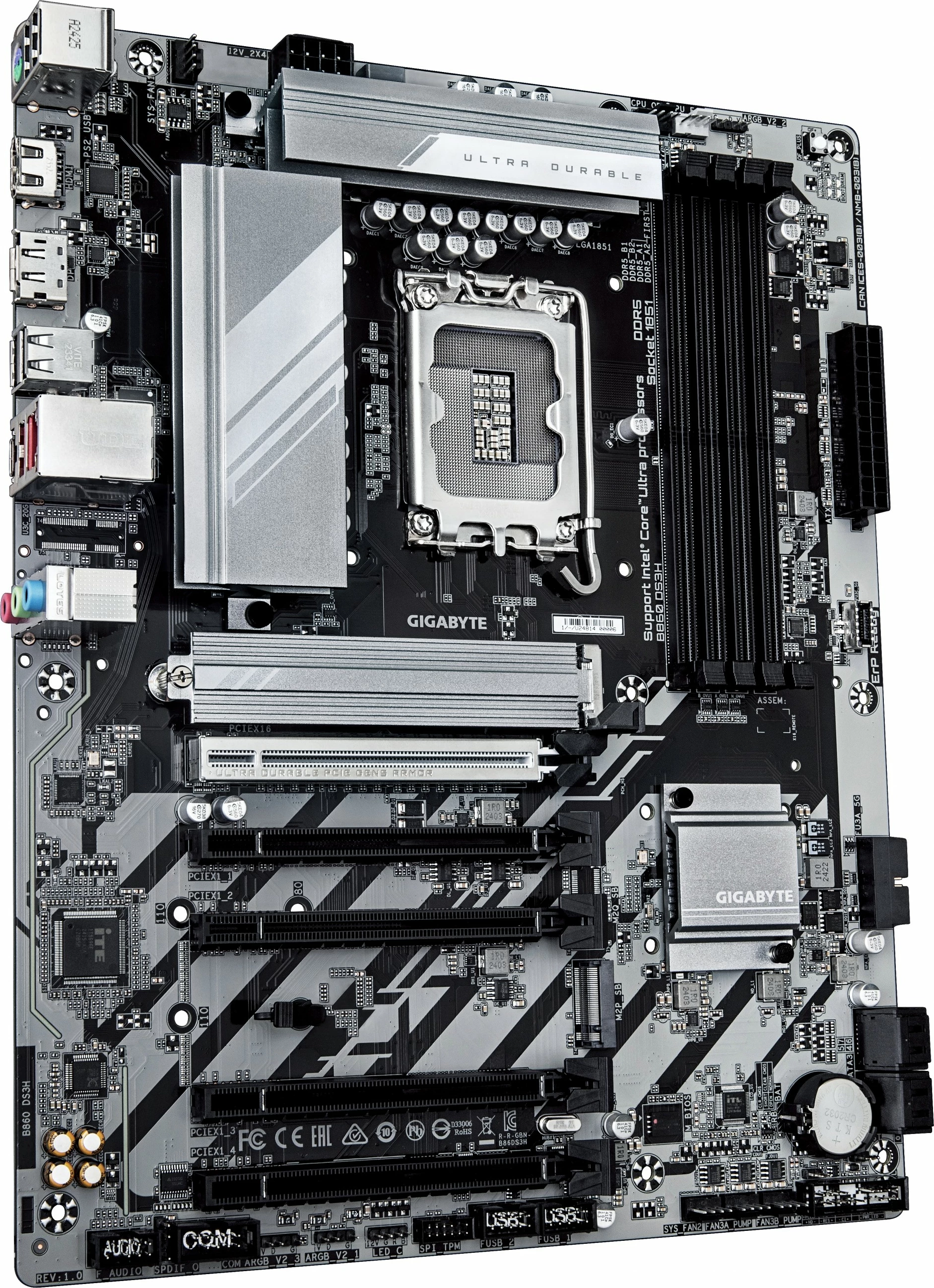 Pllakë amë Gigabyte B860 DS3H, LGA 1851, DDR5, PCIe 5.0, ATX