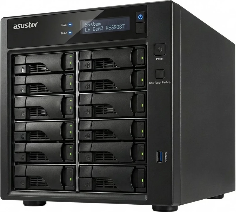 Server NAS Asustor Lockerstor 8 Gen3 AS6808T, 8-bay, i zi