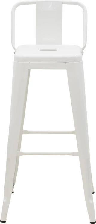 Karrige për bar me shpinë Utopia metalike e bardhë 42x42x97cm