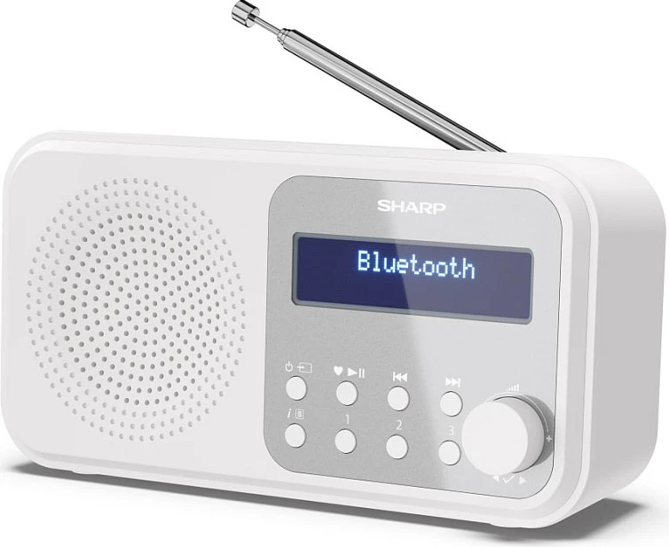 Radio portative Sharp DR-P420, DAB+/FM, Bluetooth 5.0, 2W, Snowy White
