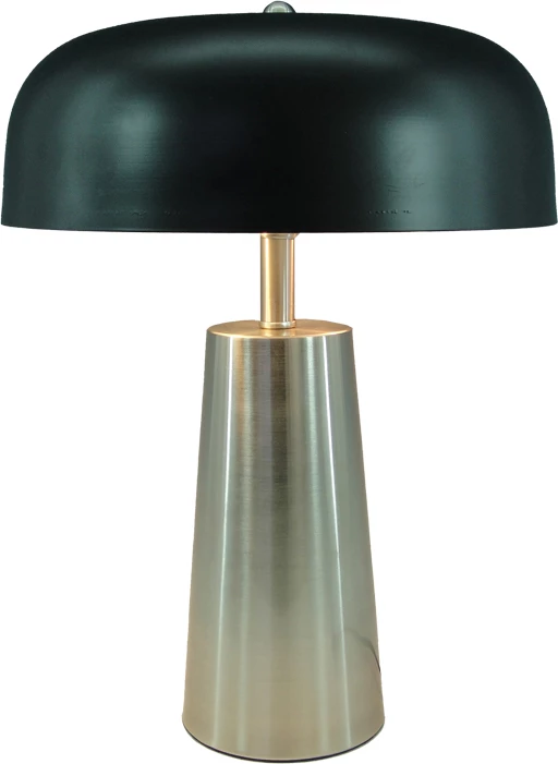 Llambë tavoline Luminary Inart E27, metalik, argjend-zi, D30x40cm