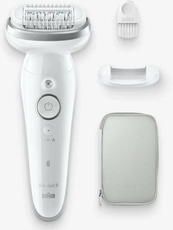 Epilator Braun Silk-épil 9 BR2-225328, 40 pinceta, MicroGrip, gri, bardhë