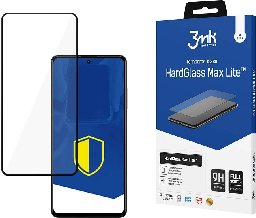 mbrojtës ekrani xham i kalitur, 3mk Protection, HardGlass Max Lite, për Xiaomi Poco X5 Pro 5G, 0.3 mm, 9H, full screen