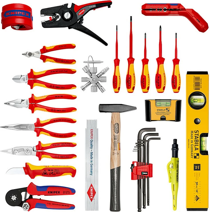 Kasë veglash Knipex Robust26 Move Elektro, e zezë, me vegla elektrike