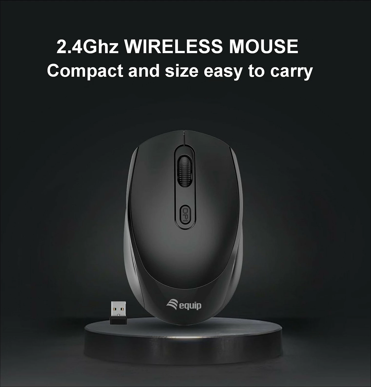 Maus wireless EQUIP Kompaktmaus Dual Mode, 1600 DPI, 4 butona, i zi