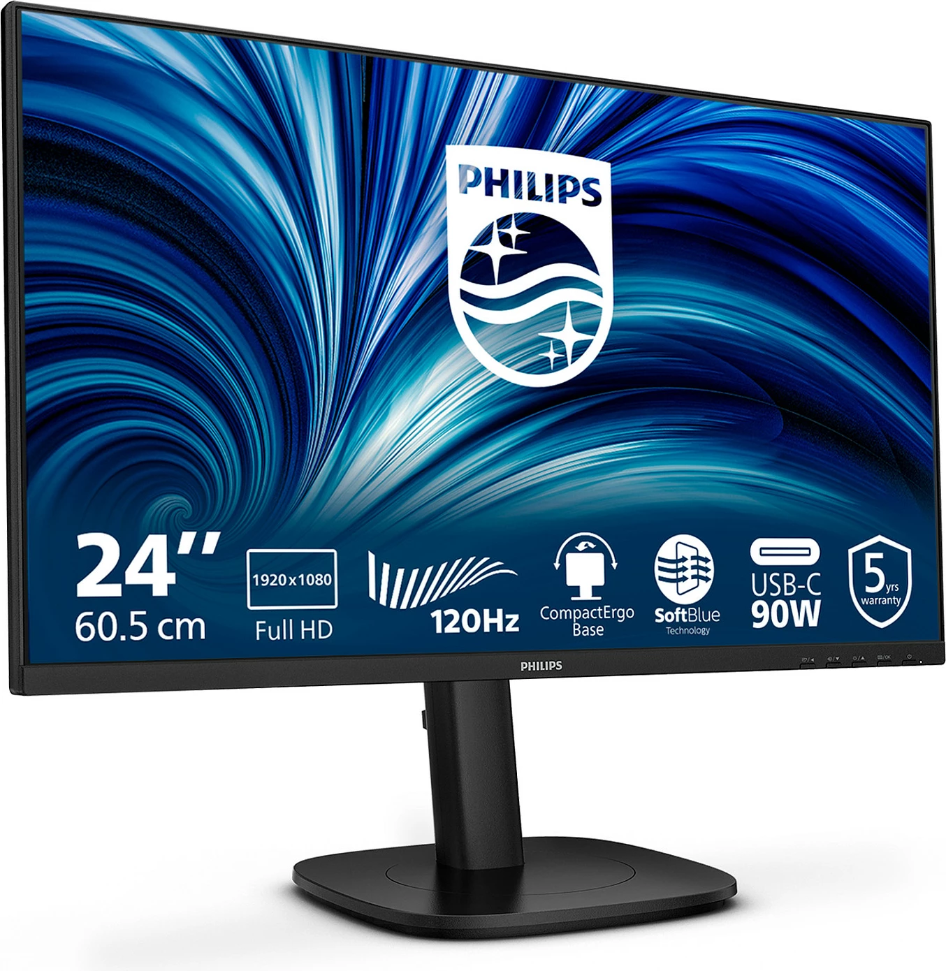 Monitor Philips 24B2U3301, 23.8 inç, IPS, Full HD, HDMI+DP+USB-C, i zi