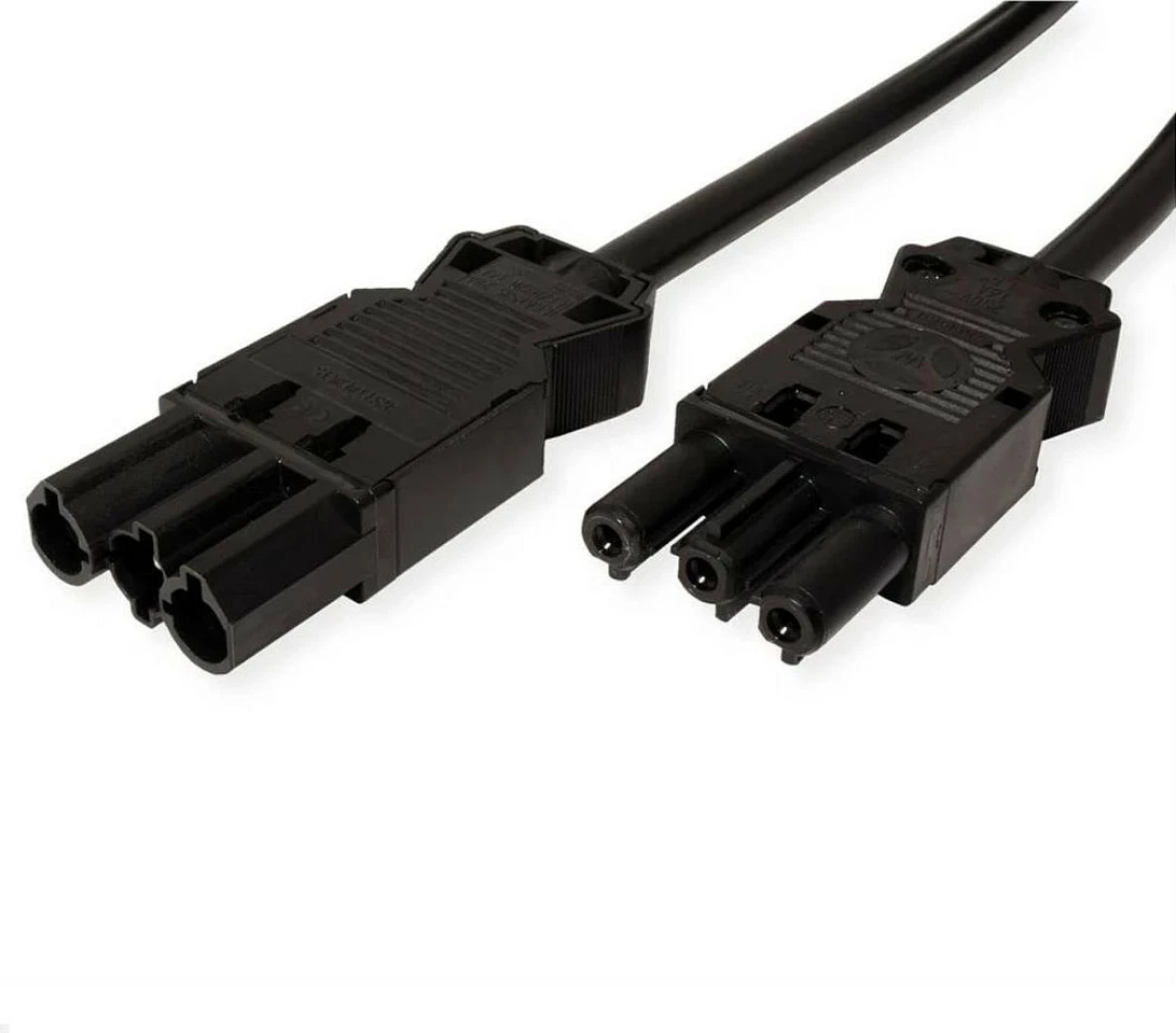 Kabllo rryme Bachmann 375.0551, GST18 mashkull në GST18 femër, 4 m, H05VV-F 3G1.5, e zezë