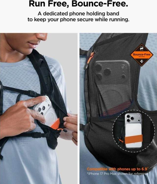 Jelet vrapimi Spigen A721 Dynamic Shield ML, e zezë, me shishe 500ml