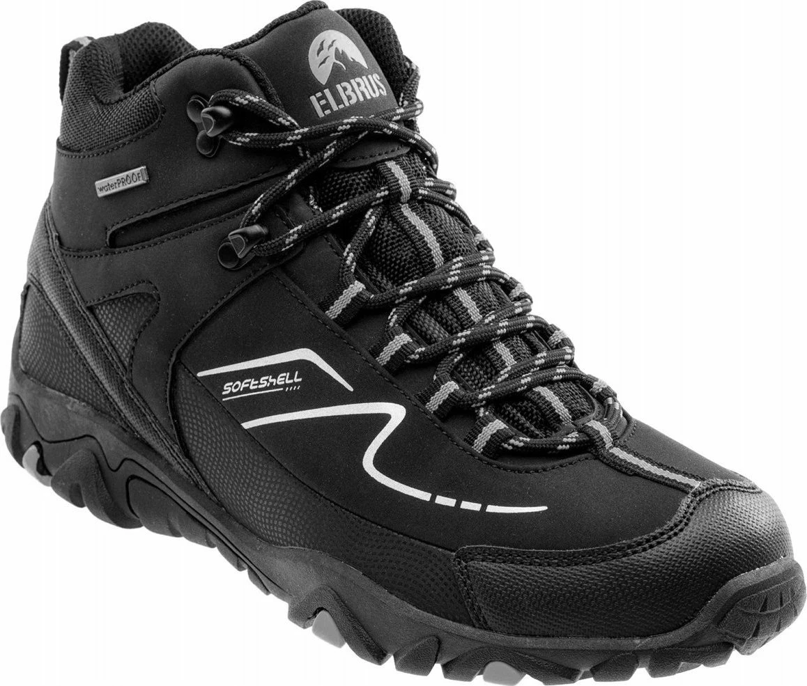 Këpucë trekking të larta Elbrus Maash MID Teen JR 76191-U, me membranë, nr. 37, të zeza