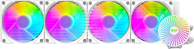 Kasë ftohje me ujë Darkflash DC480, ARGB, e bardhë