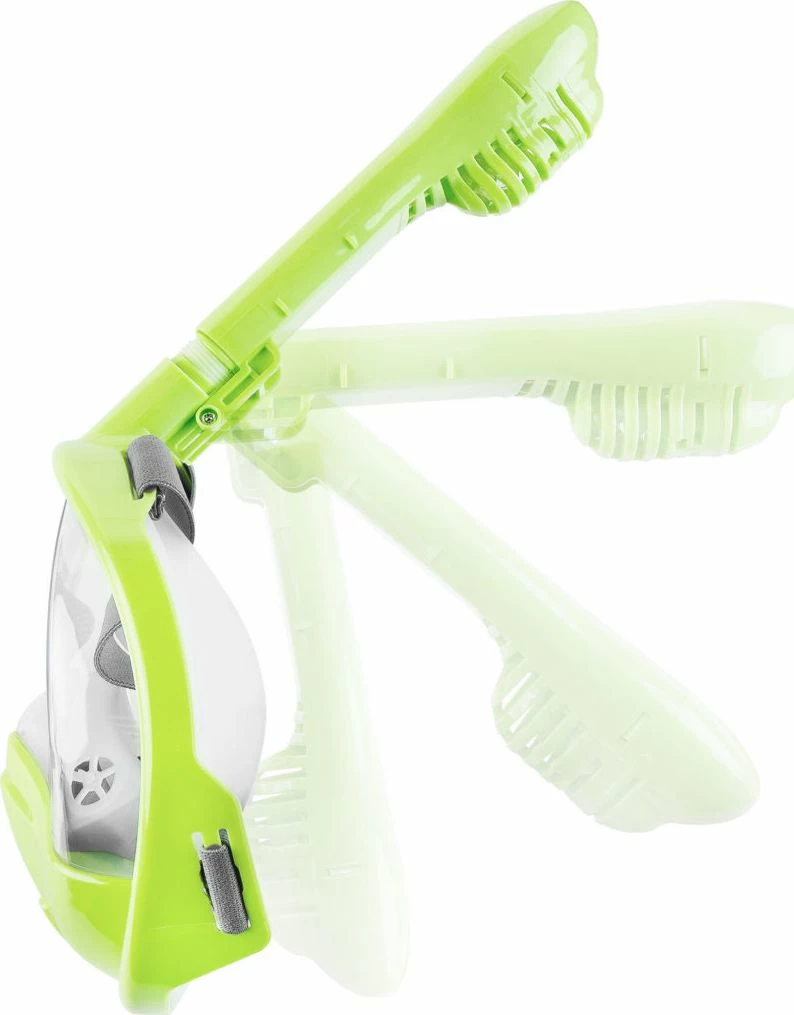 Maskë zhytjeje full-face Spokey Zumi JR 928378, XS, e gjelbër, me çantë rrjete
