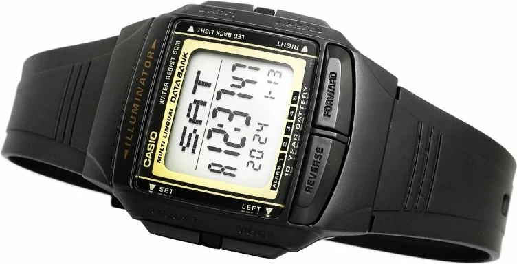 Orë dore për meshkuj Casio, e zezë