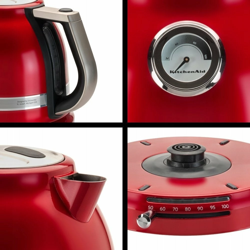 Bollitore elektrike KitchenAid Artisan 5KEK1522EBK 1.5L 2400W me kontroll temperature, e zezë