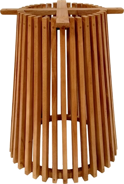 Bazë tavoline për përdorim të brendshëm, dru mindi, ngjyrë natyrale, D60x75cm