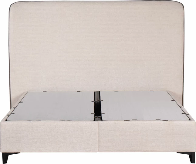 Krevat me hapësirë për depo, ngjyrë off-white dhe e zezë, 210x170x120cm, Colombo