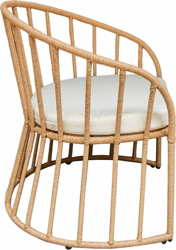 Karrige e ulët Leon, ratan natyral, 72x63x76.5 cm