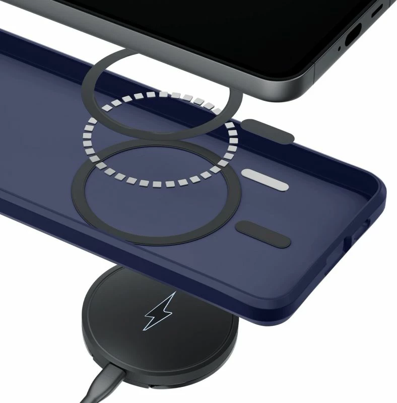 Kapak telefoni 3mk Smoke MagCase për Samsung Galaxy S26, navy blue