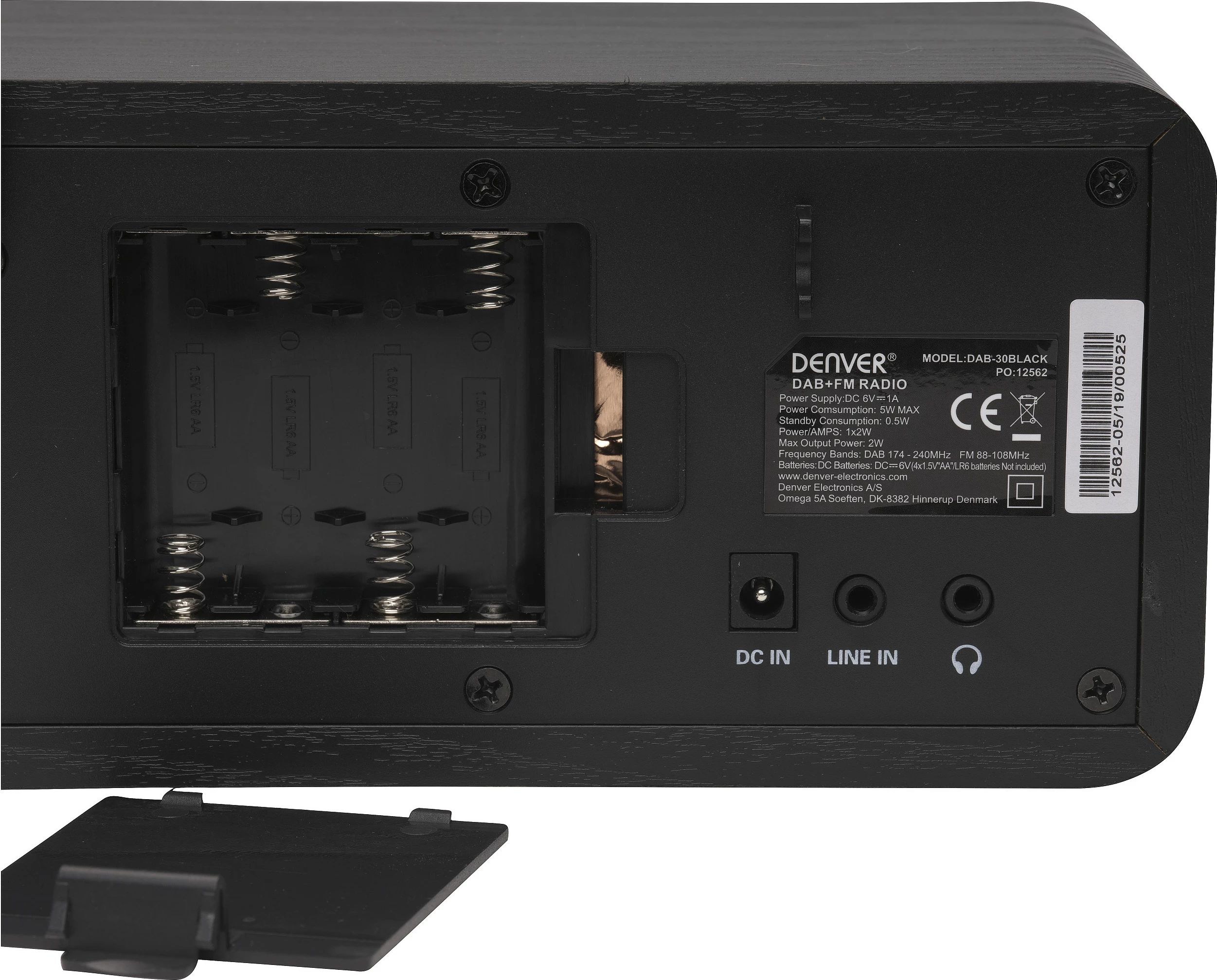 Radio Denver DAB-30, DAB+ / FM, alarm, Line-in, e zezë