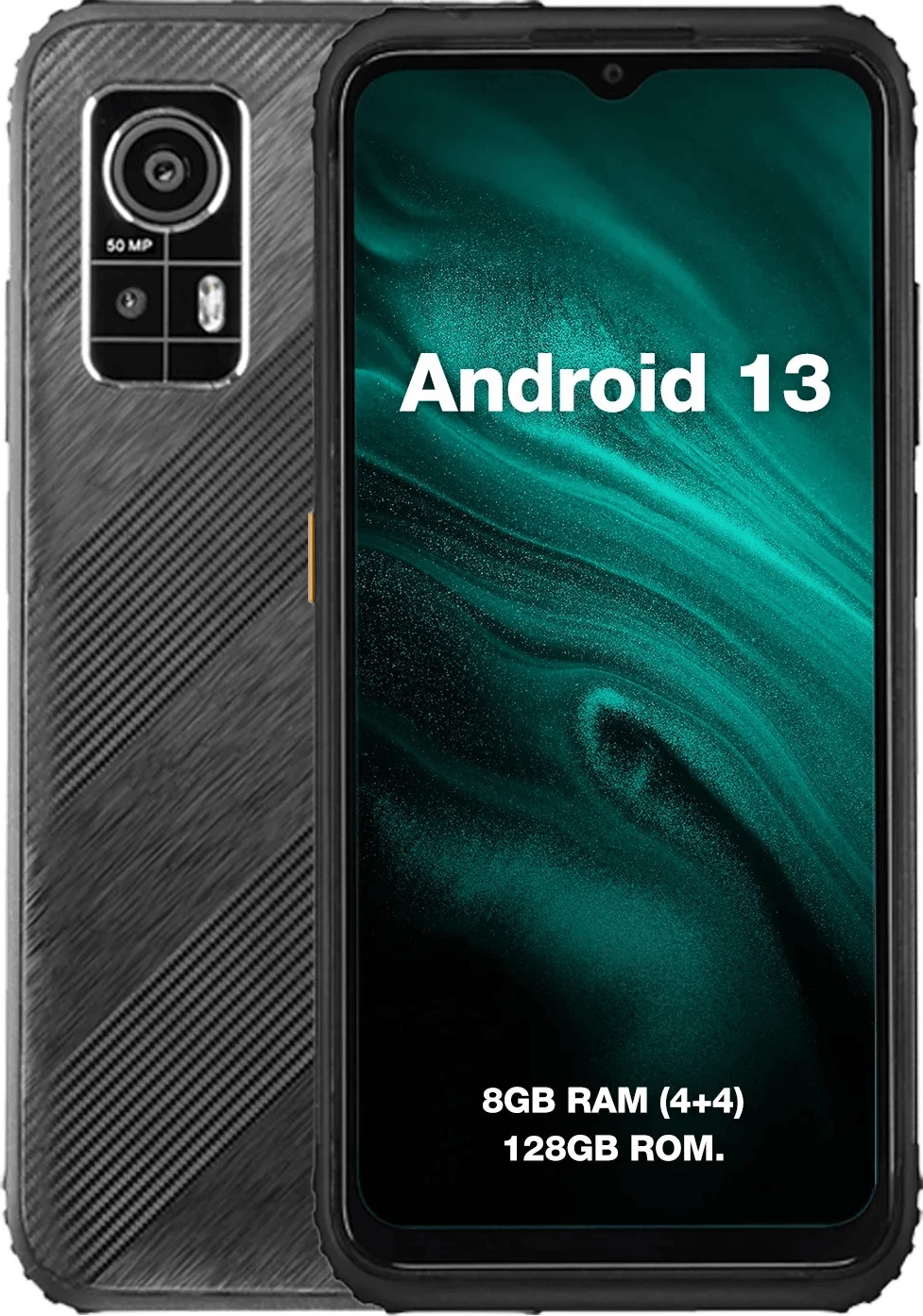 Celular AGM H6 Lite 4G 8GB RAM (4+4)/128GB Dual SIM Android 13 50MP Dual AI, i zi